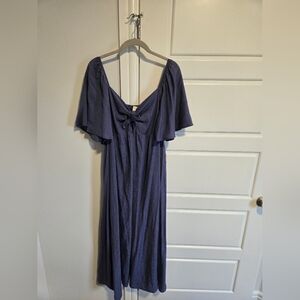 Navy blue ott dress